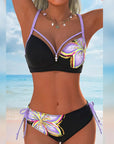 Bralette Lace-Up Printed Bikini
