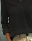 Stylish V-Neck Off-The-Shoulder Top