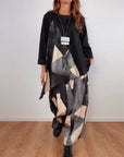 Casual Geometric Print Wide-Leg Pants Two-Piece Set
