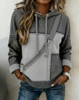 Stylish Color-Blocked Hoodie