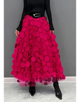 Classic Vintage Polka Dot Maxi Skirt