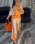 Temperament Stand Collar Zipper Wide Leg Suit