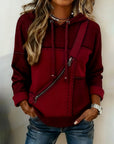 Stylish Color-Blocked Hoodie