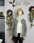 Timeless Striped Sweater Cardigan