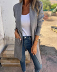 Casual Open Lapel Knit Jacket