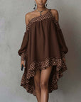Patchwork One Shoulder Irregular Dress