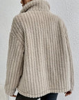Double-Sided Velvet Button Cardigan