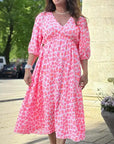 Women's V-Neck Print Dress
