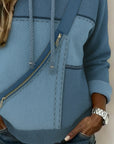 Stylish Color-Blocked Hoodie