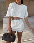 Modern Two-Piece Blazer and Shorts Outfit