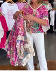 Loose Fit Bohemian Print Blouse