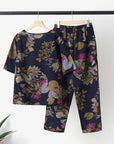 Floral Print Round Neck Two-Piece Set