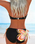 Bralette Lace-Up Printed Bikini