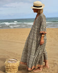 Diamond-Patterned Loose-Fitting Dress