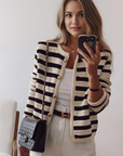 Timeless Striped Sweater Cardigan