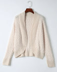 Solid Color Open Front Cardigan