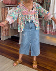 Colorful Floral Print Casual Blouse
