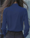 Bow Ruffle Long-Sleeved Shirt