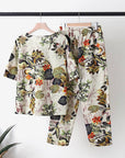Floral Print Round Neck Two-Piece Set
