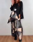 Casual Geometric Print Wide-Leg Pants Two-Piece Set