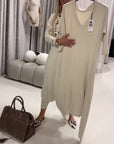 Solid Color Long Sleeve Casual Jumpsuit