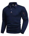 Aero Long Sleeve Polo Shirt | Textured Finish, Zip Sleeve Pocket 5