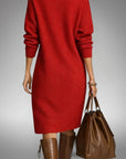 Ava Womens Dress | High Neck, Midi Length, Loose Fit 4