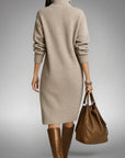 Ava Womens Dress | High Neck, Midi Length, Loose Fit 6
