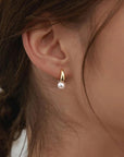 Unique Golden Pearl Earrings