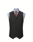 Colton Mens Vest | Classic Herringbone, Tailored Fit 8