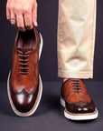 Haven Men's Oxfords | Black Wingtip Oxford Dress Shoes, Cushioned Sole 3