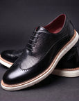 Haven Men's Oxfords | Black Wingtip Oxford Dress Shoes, Cushioned Sole 4