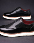 Haven Men's Oxfords | Black Wingtip Oxford Dress Shoes, Cushioned Sole 5