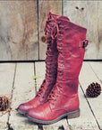 Mila Riding Boots | Tall Lace-Up Leather, Adjustable Calf Fit 1