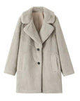 Elegant Long Faux Fur Coat Women