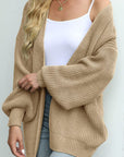 Women's Long Lantern Sleeve Knitted Cardigan