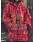 Abstract Print Everyday Cape Jacket