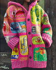 Statement Abstract Print Casual Jacket