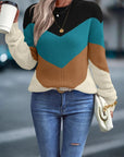 Women's Casual Round Neck Knitted Sweater