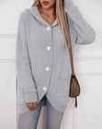 Women's Hooded Knitwear Loose Mid-Length Cardigan - Cozy and Stylish