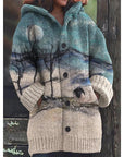 Abstract Art Print Cape Jacket
