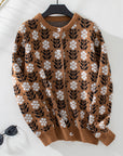 Women's Vintage Floral Knitted Cardigan
