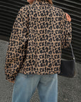 Retro Brown Leopard Print Long Coat