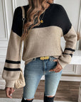 Casual Round Neck Pullover Long Sleeve Women's Sweater