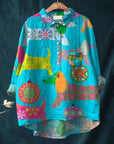 Uluru Graphic Shirt with Cat Illustration