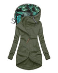 Casual Palm Print Rain Jacket