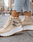 Saylor High Top Shoes | Cushioned Support, Side Zipper 4