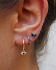 Sparkling Eye Earrings Trio with Zircon Shine