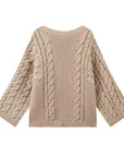 Casual Round Neck Thick Knit Sweater