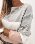 Modern Knit Sweater with Cut-Outs
